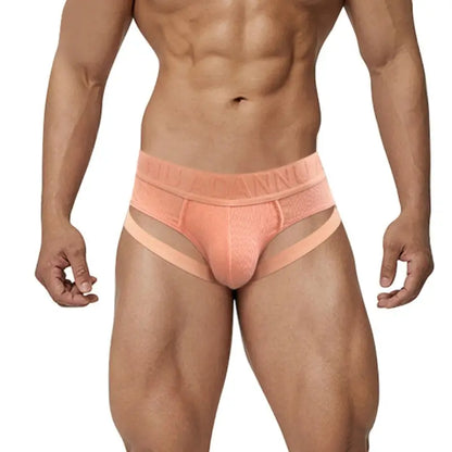 Adannu Men's Sexy Low-Rise Briefs - Breathable Cotton Underwear