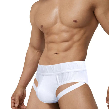 Adannu Men's Sexy Low-Rise Briefs - Breathable Cotton Underwear