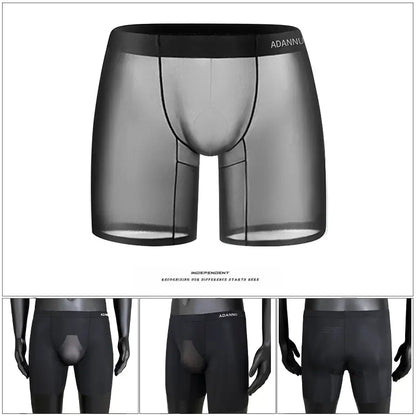 Adannu Transparent Sports Long Rod Boxer Shorts