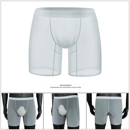 Adannu Transparent Sports Long Rod Boxer Shorts