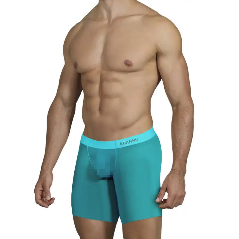 Adannu Men's Sexy Micro-Elastic Mesh Boxer Shorts