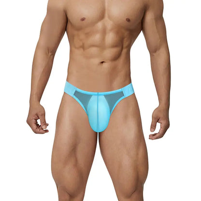 ADANNU Men's Sexy High-Cut Oxhorn Mesh Briefs