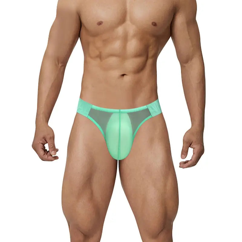 ADANNU Sexy hochgeschnittener Oxhorn-Mesh-Slip für Herren