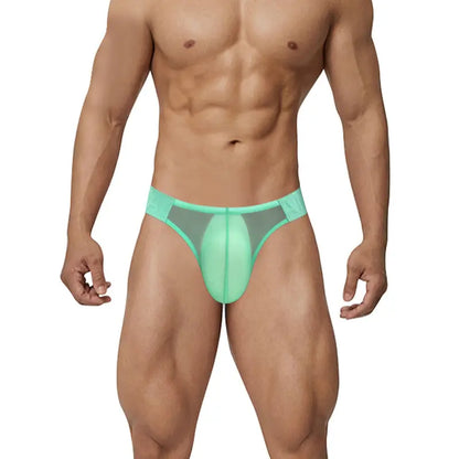 ADANNU Men's Sexy High-Cut Oxhorn Mesh Briefs