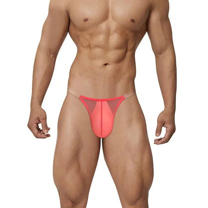 Adannu Sexy Low-Rise Stretchy High-Cut Mesh Briefs for Men