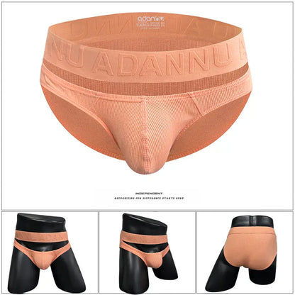 Adannu Men's Briefs - Breathable Low Rise Underwear with Enhanced Pouch Support