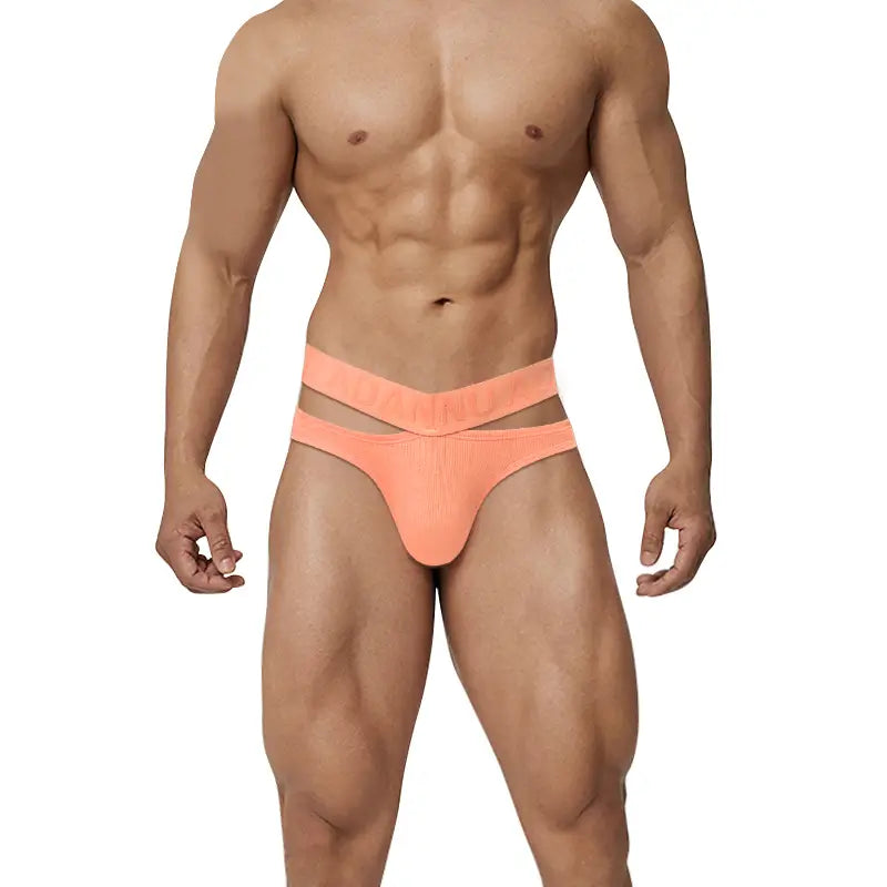 Adannu Herren-Slip aus Baumwoll-Spandex mit verbessertem Beutel-Design