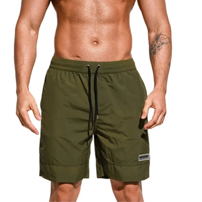 Desmiit Men's Solid Color Loose Fit Board Shorts