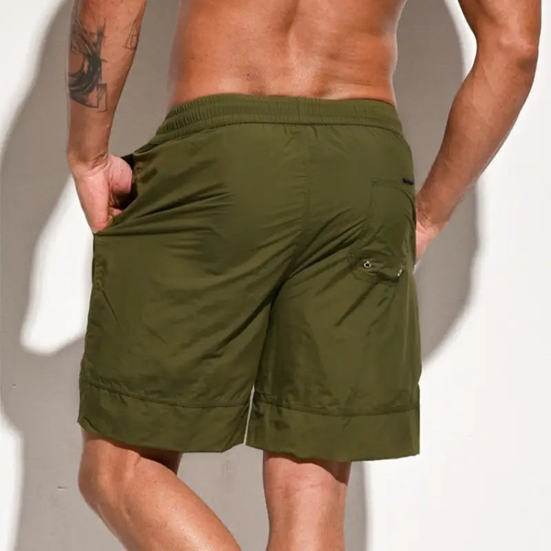 Desmiit Men's Solid Color Loose Fit Board Shorts