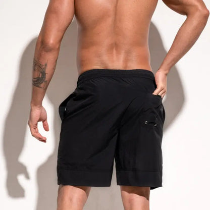 Desmiit Herren-Boardshorts mit lockerer Passform, einfarbig