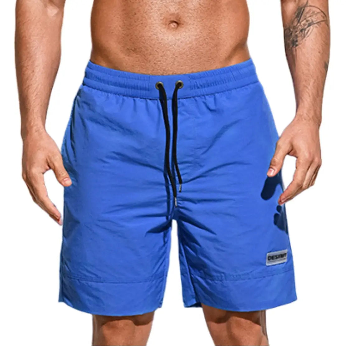 Desmiit Men's Solid Color Loose Fit Board Shorts