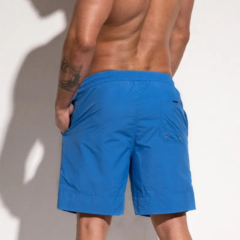 Desmiit Men's Solid Color Loose Fit Board Shorts