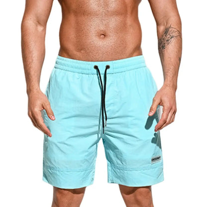 Desmiit Herren-Boardshorts mit lockerer Passform, einfarbig