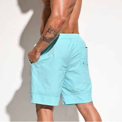 Desmiit Men's Solid Color Loose Fit Board Shorts