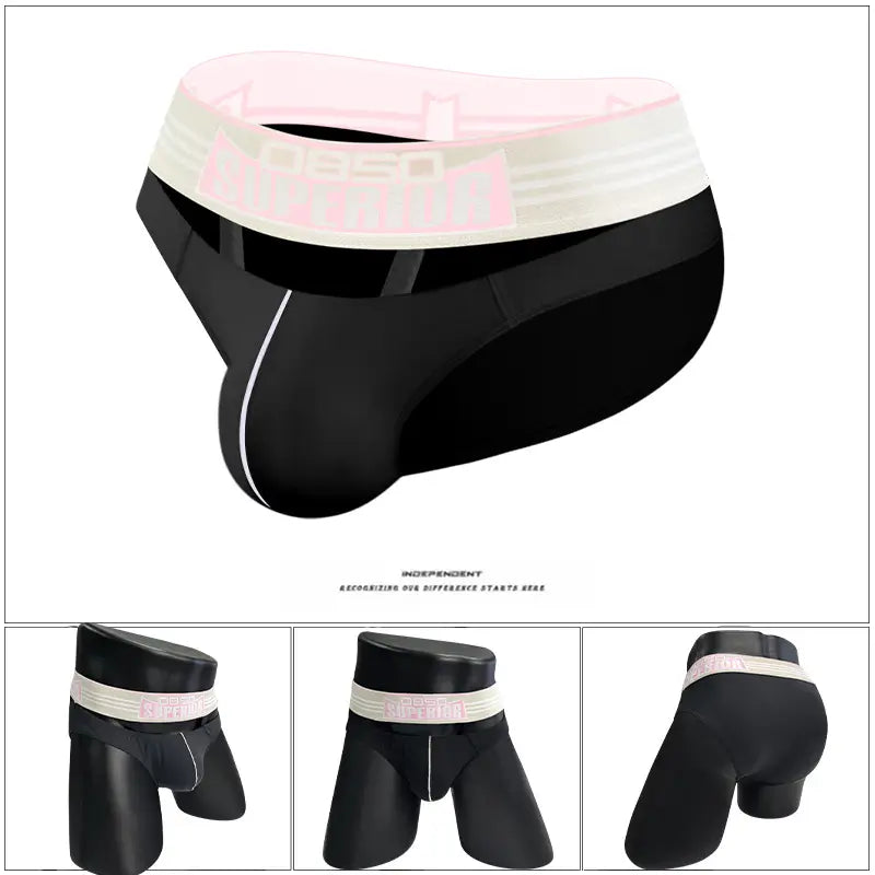 0850 Men's Sexy Low-Rise Cotton Briefs with Pouch