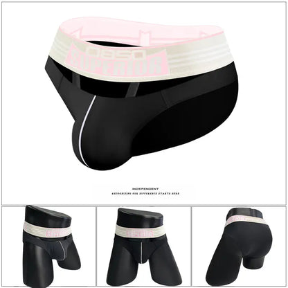 Men's Sexy Low-Rise Cotton Briefs with Pouch