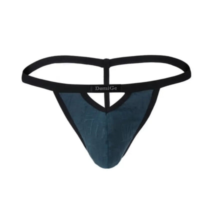 DomiGe Ropa interior masculina con tanga con corte en V de fibra de bambú y espalda en T para hombre