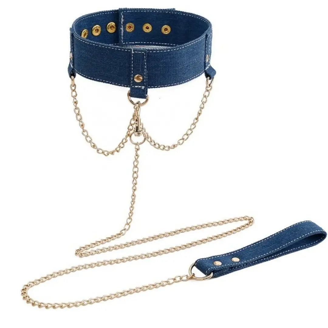 Denim Blue 6-Piece BDSM Kit — Bondage Set for Couples