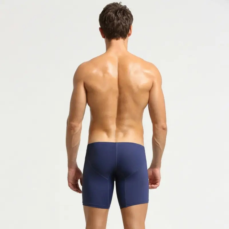 Seobean Men's Low Rise Long Boxer Briefs, Nylon Spandex Blend with Elastic Waistband