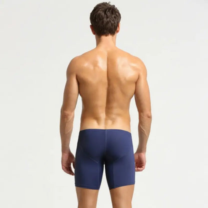 Seobean Men's Low Rise Long Boxer Briefs, Nylon Spandex Blend with Elastic Waistband