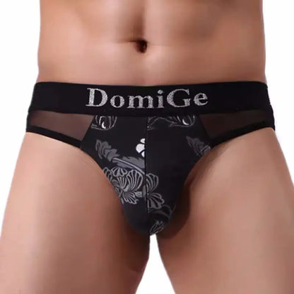 DomiGe Mesh Cotton Underwear for Men Sexy Male Thongs