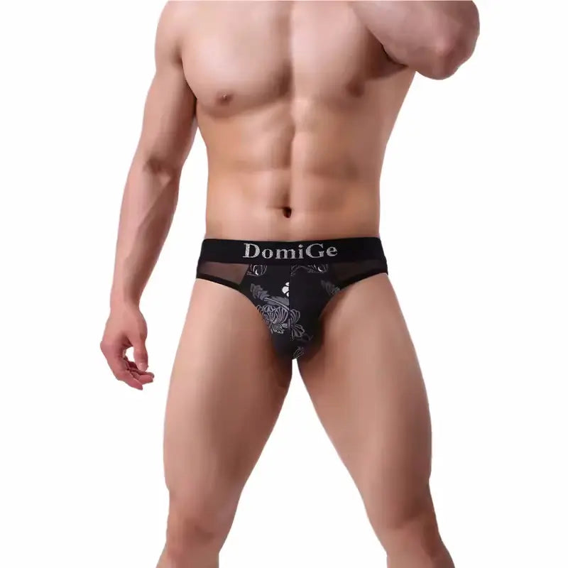 DomiGe Mesh Cotton Underwear for Men Sexy Male Thongs