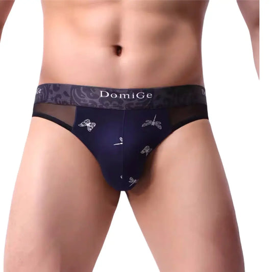 DomiGe Men's Modal Thongs Mesh Briefs Sexy Bikini Underwear