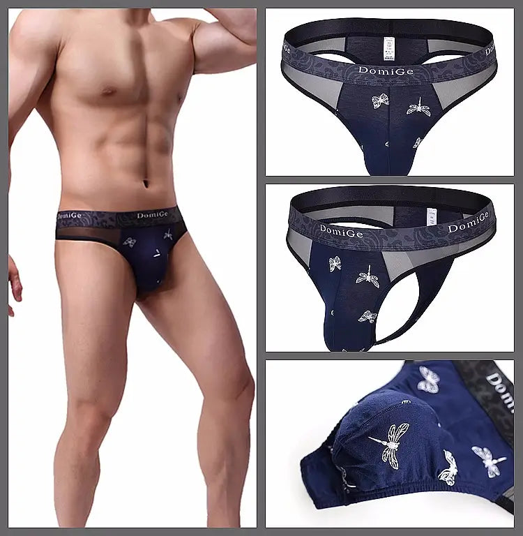 Tangas de malla modal para hombre de DomiGe, ropa interior sexy tipo bikini