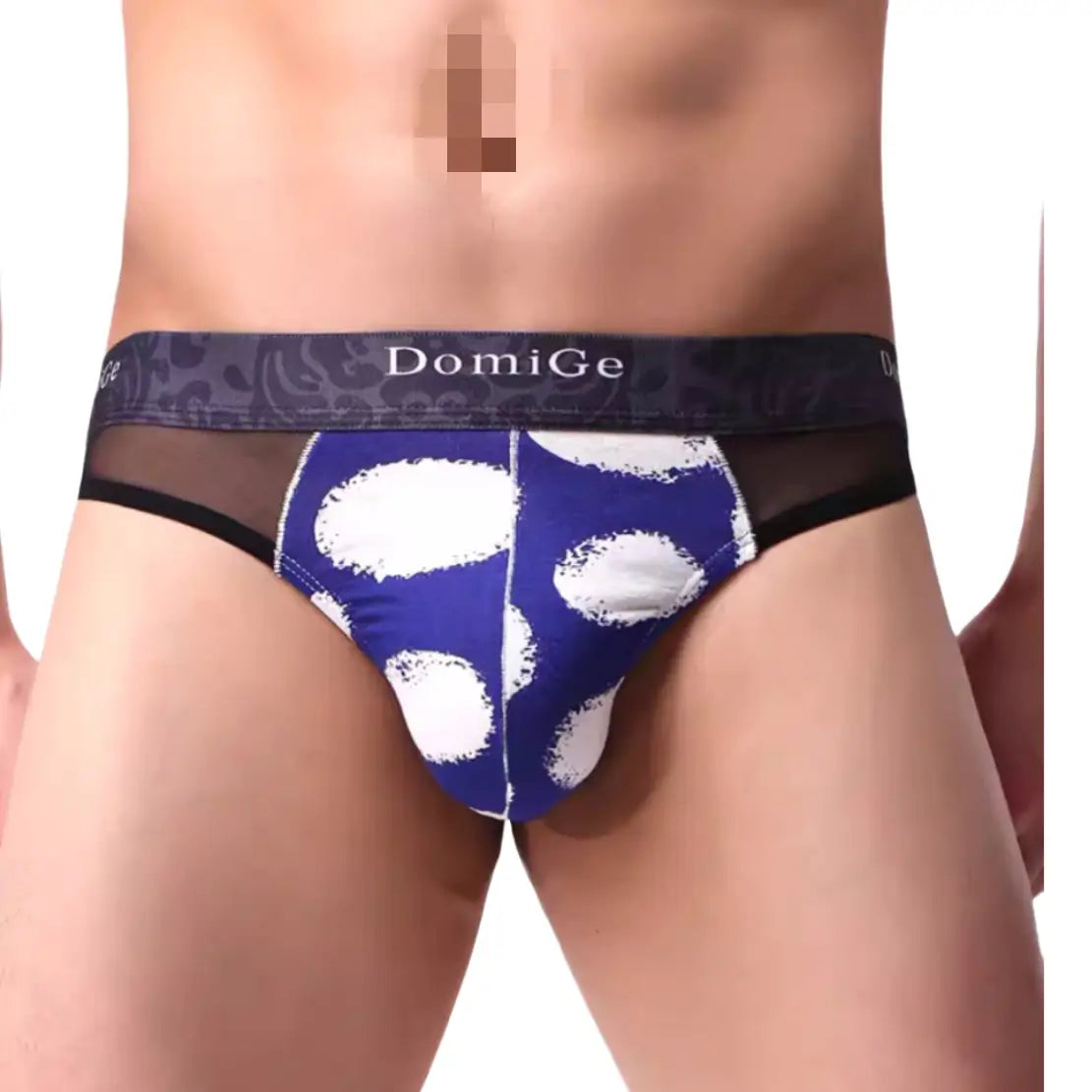 DomiGe Men's Modal Thongs Mesh Briefs Sexy Bikini Underwear