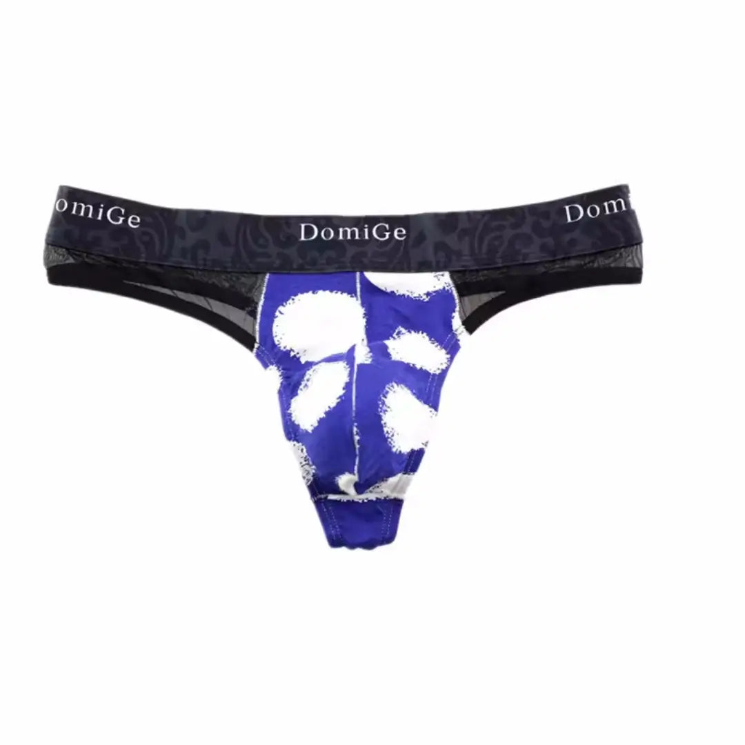 DomiGe Men's Modal Thongs Mesh Briefs Sexy Bikini Underwear