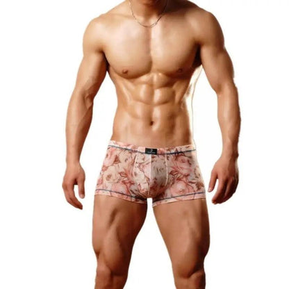 Dominik Men’s Boxers - Soft Lyocell Blend, Rust Print, Enhanced Support