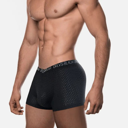 Adannu Men's Breathable Mesh Boxer Shorts Underwear for Men