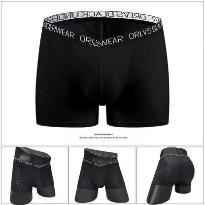 Adannu Men's Breathable Mesh Boxer Shorts Underwear for Men