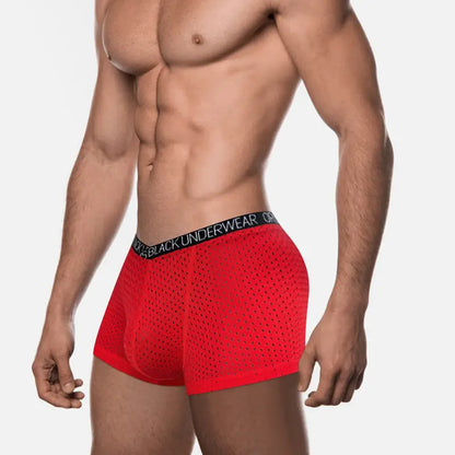 Adannu Herren-Boxershorts, atmungsaktiv, Netzstoff, Unterwäsche für Männer