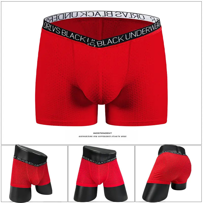 Adannu Herren-Boxershorts, atmungsaktiv, Netzstoff, Unterwäsche für Männer