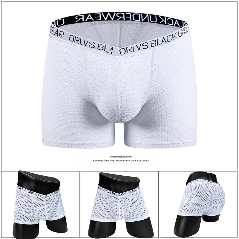 Adannu Men's Breathable Mesh Boxer Shorts Underwear for Men