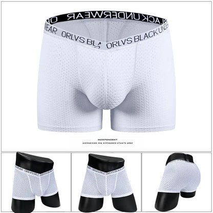 Adannu Men's Breathable Mesh Boxer Shorts Underwear for Men