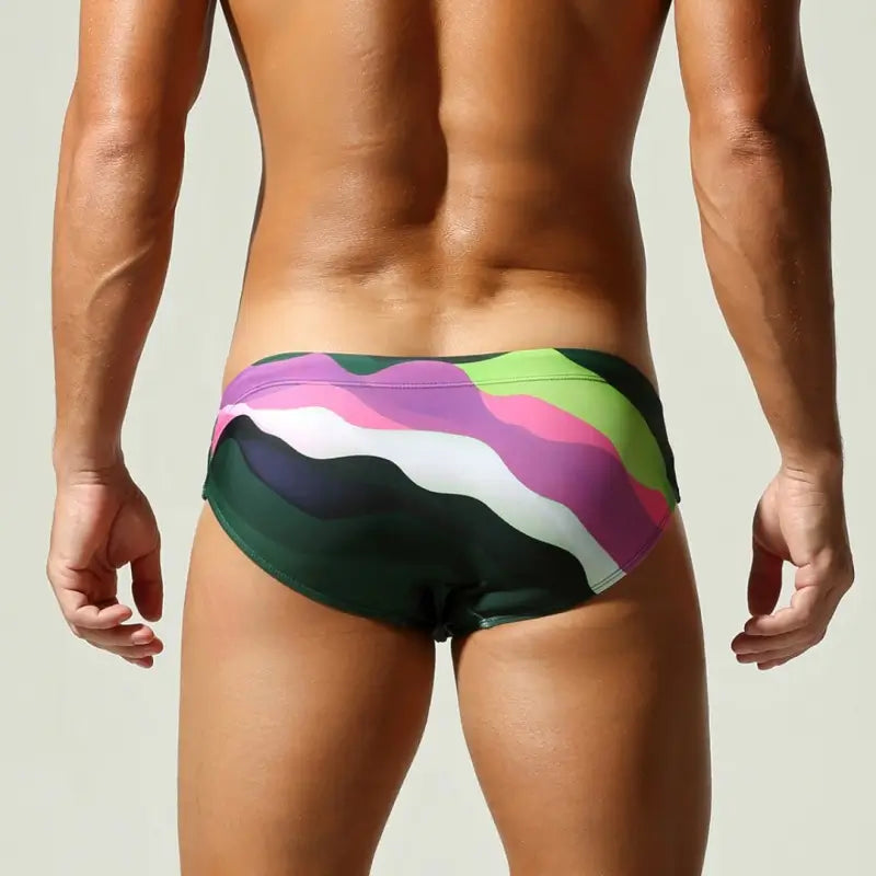 Wave Motion Low-Rise Swim Briefs Purple Rear View Model