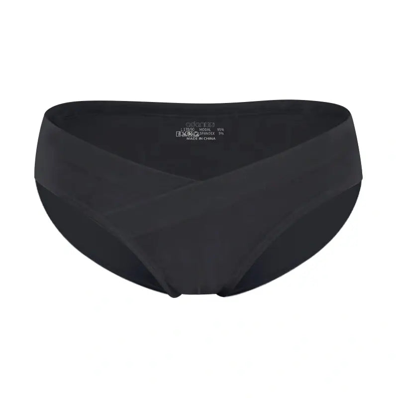 Black low rise modal briefs flat lay - Adannu AD323
