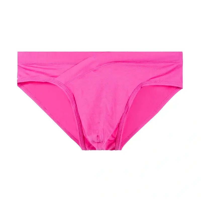 Plum Red modal briefs contour pouch detail - Adannu AD330