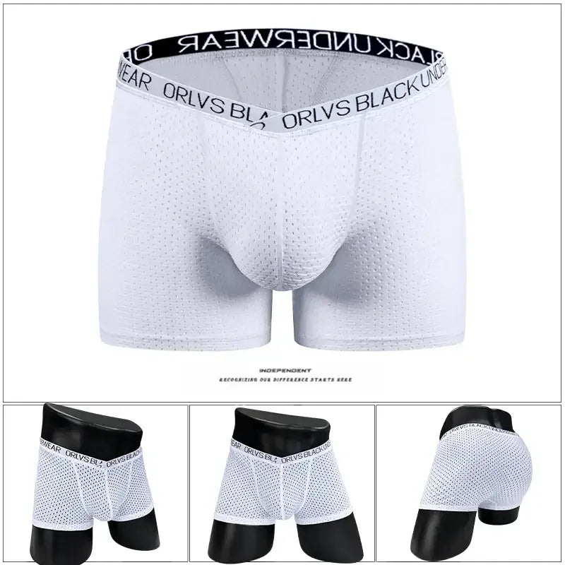Adannu Adannu Men's Breathable Mesh Boxer Shorts Underwear for Men