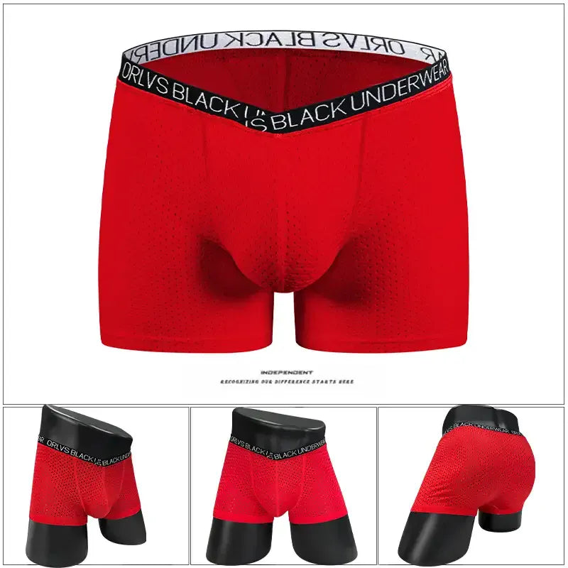 Adannu Adannu Men's Breathable Mesh Boxer Shorts Underwear for Men