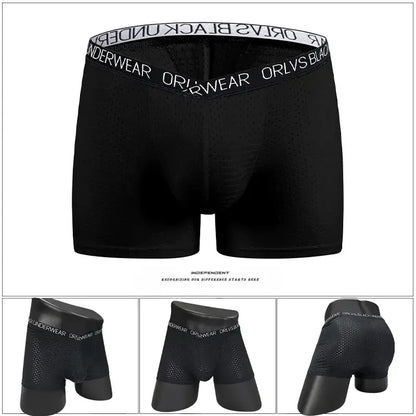 Adannu Adannu Men's Breathable Mesh Boxer Shorts Underwear for Men