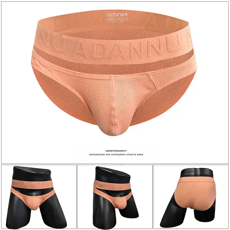 Adannu Adannu Men's Briefs - Breathable Low Rise Underwear with Enhanced Pouch Support