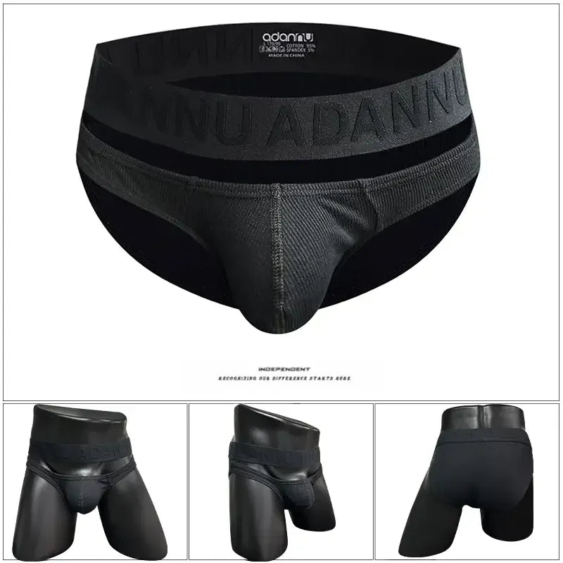 Adannu Adannu Men's Briefs - Breathable Low Rise Underwear with Enhanced Pouch Support