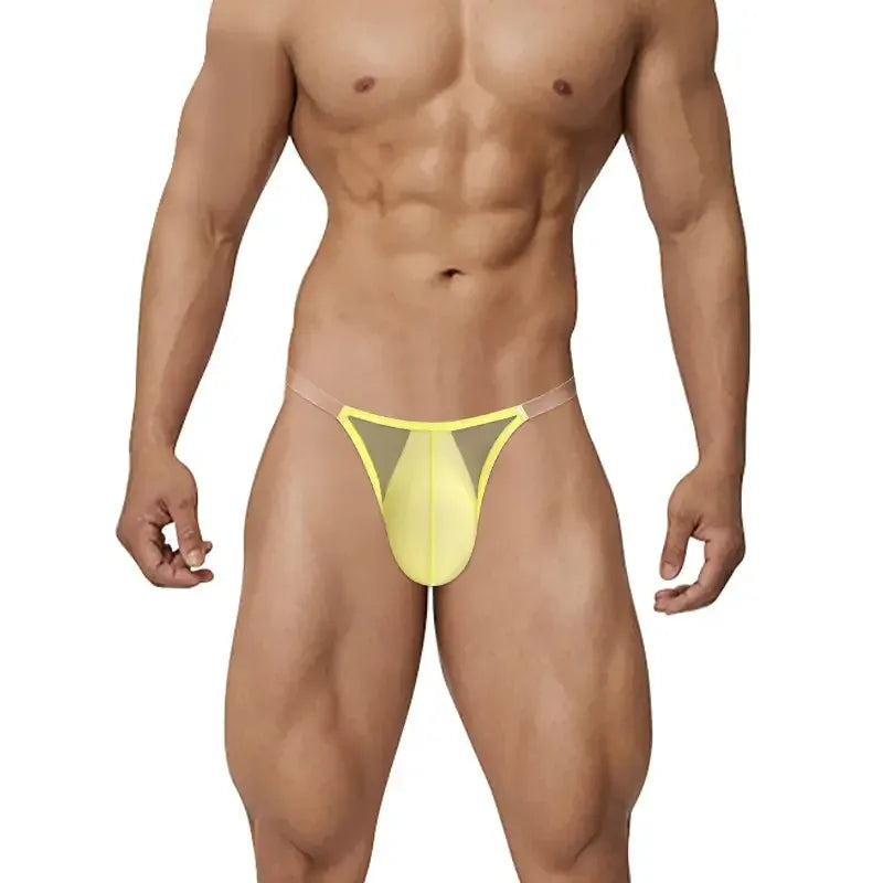 Adannu Adannu Men's High-Waisted Ultra-Thin 0.01mm Transparent Mesh Briefs