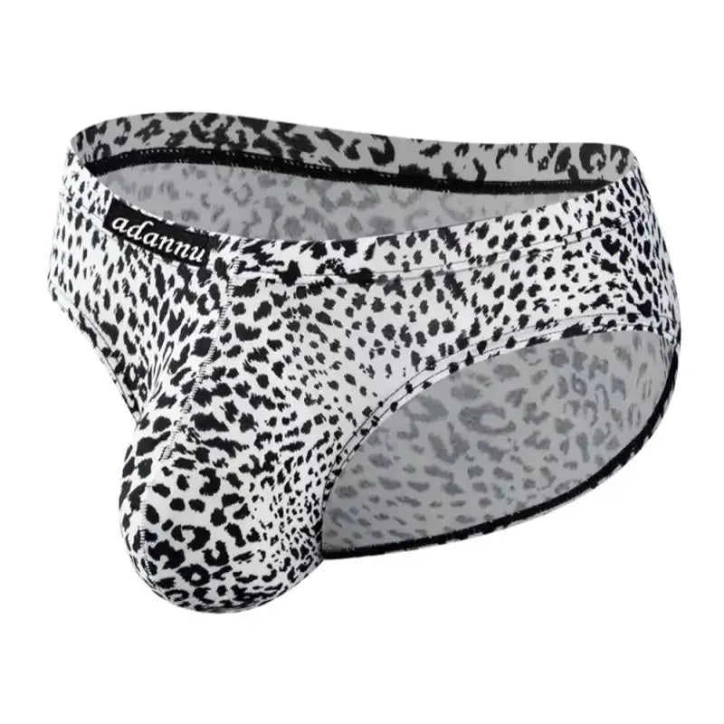 Adannu Adannu Men's Leopard Print Pouch Briefs - Low-Rise, Underwear for Men