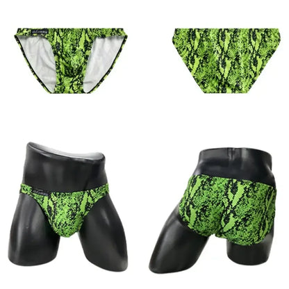 Adannu Adannu Men's Leopard Print Pouch Briefs - Low-Rise, Underwear for Men