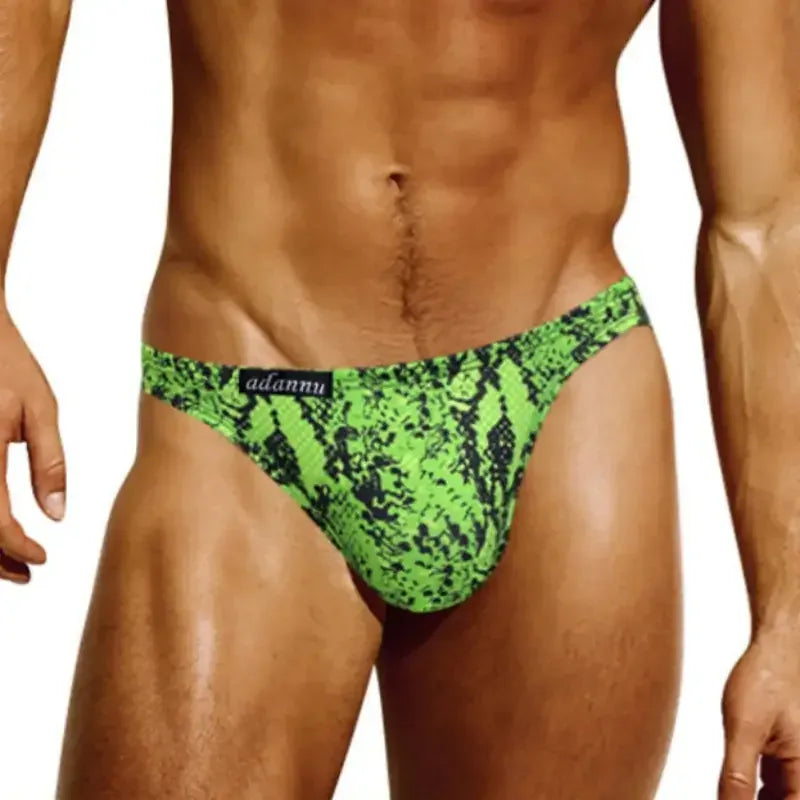 Adannu Adannu Men's Leopard Print Pouch Briefs - Low-Rise, Underwear for Men