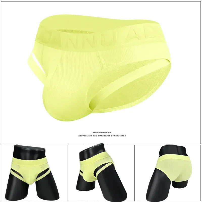 Adannu ADANNU Men's Low-Rise Ribbed Briefs - Bold, Comfortable, Youthful Design
